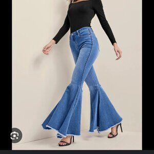 Venus 6 Extreme Flare Medium Wash Jean 9 inch rise NWT